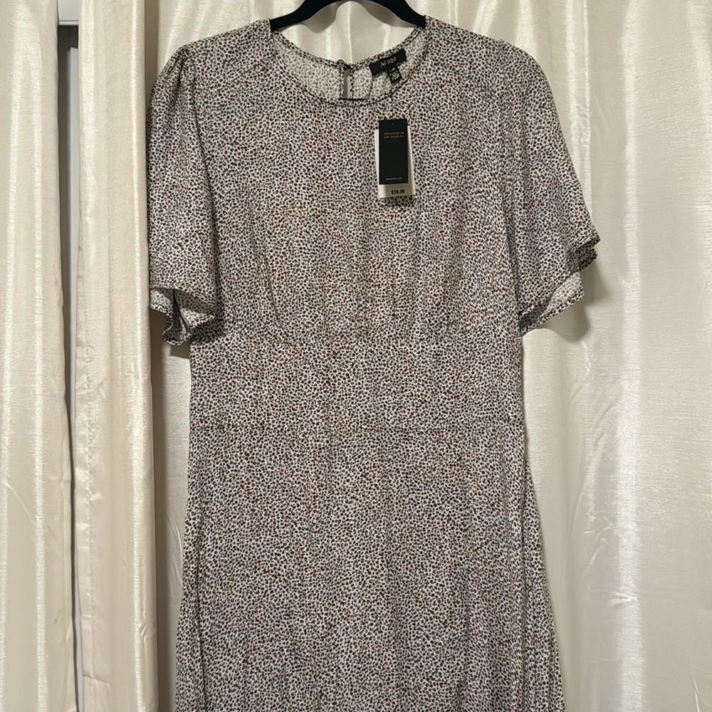 Leopard maxi dress with slit